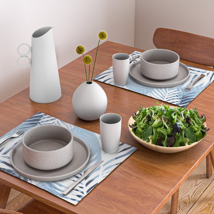 Tropical bliss - chambray blue Placemat Gallery Image 2