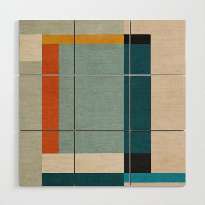 Geometric Minimalist Modern Artwork II Wood Wall Art Gallery Image 1