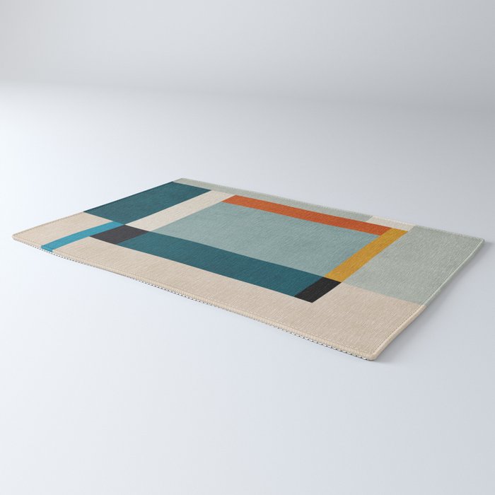 Geometric Minimalist Modern Artwork II Rug Gallery Image 3