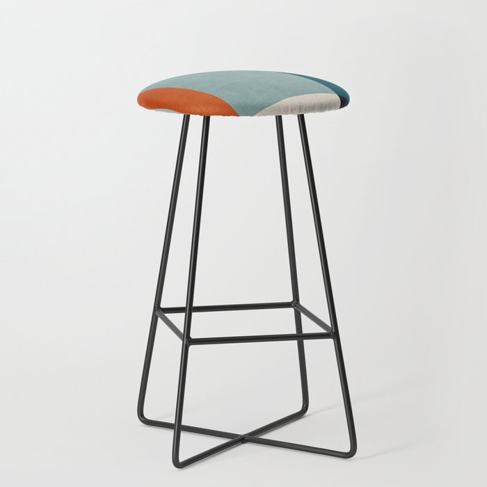 Geometric Minimalist Modern Artwork II Stool Gallery Image 1