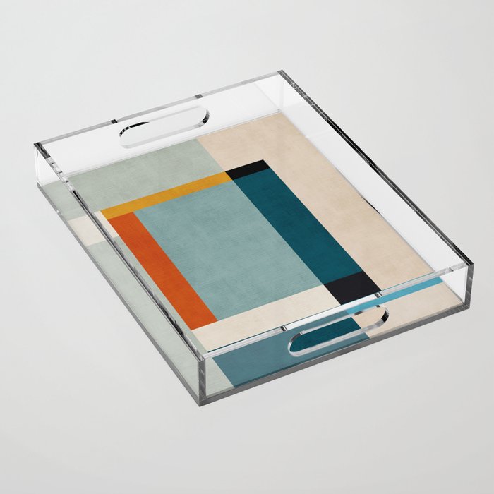 Geometric Minimalist Modern Artwork II Acrylic Tray Gallery Image 1