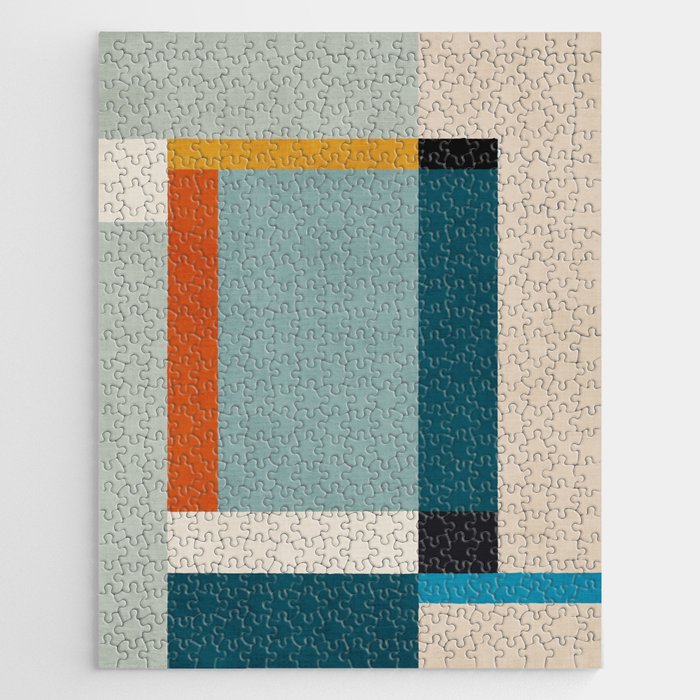 Geometric Minimalist Modern Artwork II Jigsaw Puzzle Gallery Image 1