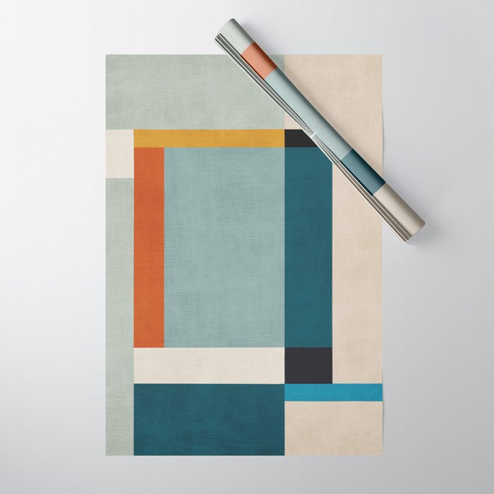 Geometric Minimalist Modern Artwork II Wrapping Paper Gallery Image 1