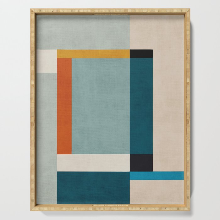 Geometric Minimalist Modern Artwork II Serving Tray Gallery Image 1