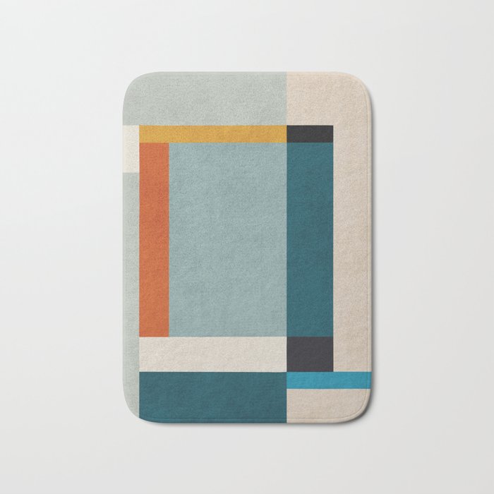 Geometric Minimalist Modern Artwork II Bath Mat Gallery Image 1