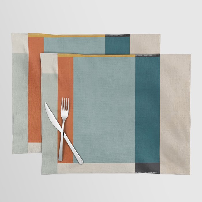 Geometric Minimalist Modern Artwork II Placemat Gallery Image 1
