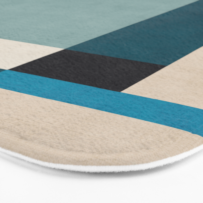 Geometric Minimalist Modern Artwork II Bath Mat Gallery Image 3