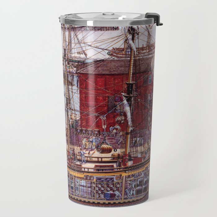 Salem Massachusetts Wharves Diagram Travel Mug Gallery Image 2
