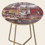 Salem Massachusetts Wharves Diagram Side Table Gallery Image 2