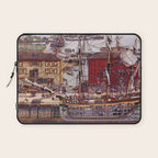 Salem Massachusetts Wharves Diagram Laptop Sleeve Gallery Image 1