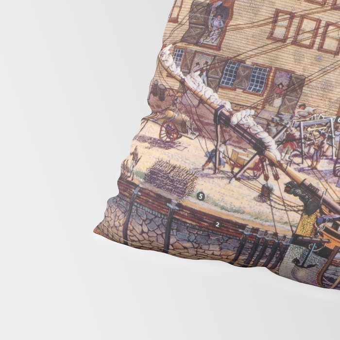 Salem Massachusetts Wharves Diagram Pillow Sham Gallery Image 4