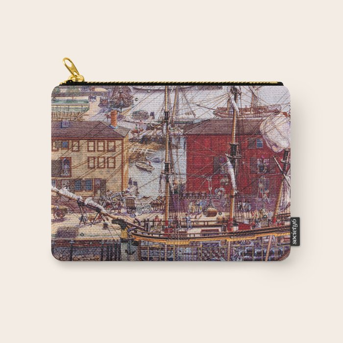 Salem Massachusetts Wharves Diagram Carry All Pouch Gallery Image 1