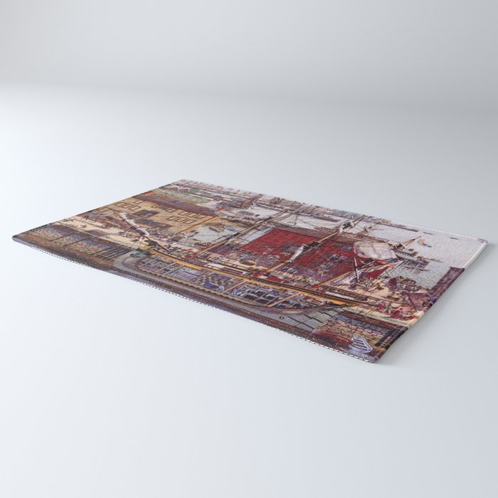 Salem Massachusetts Wharves Diagram Rug Gallery Image 3