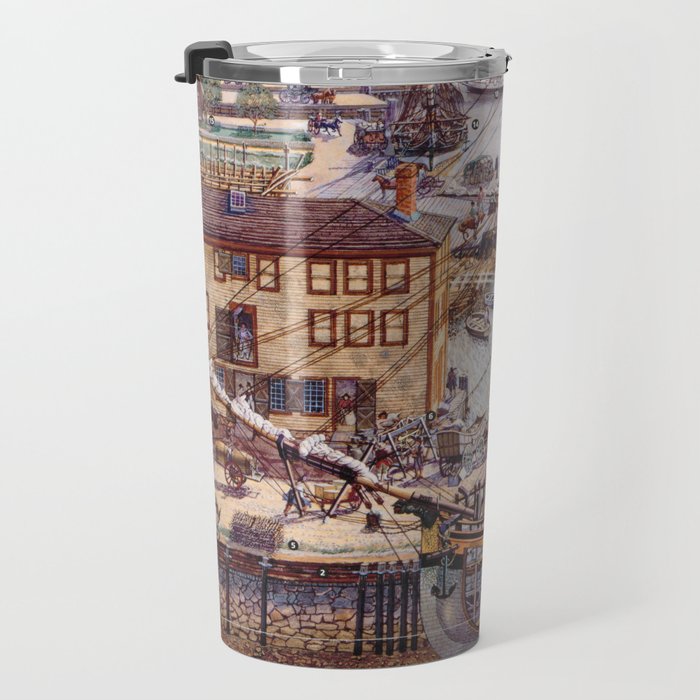 Salem Massachusetts Wharves Diagram Travel Mug Gallery Image 3