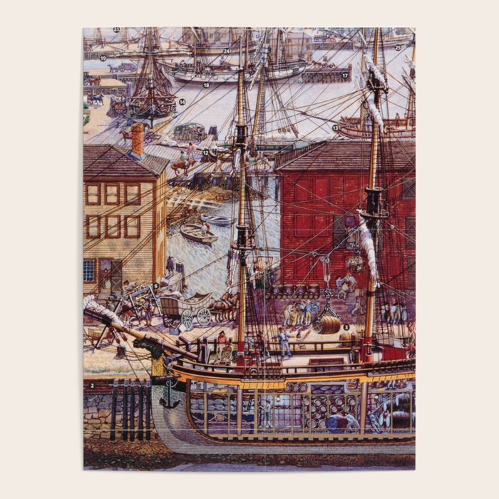 Salem Massachusetts Wharves Diagram Poster Gallery Image 4