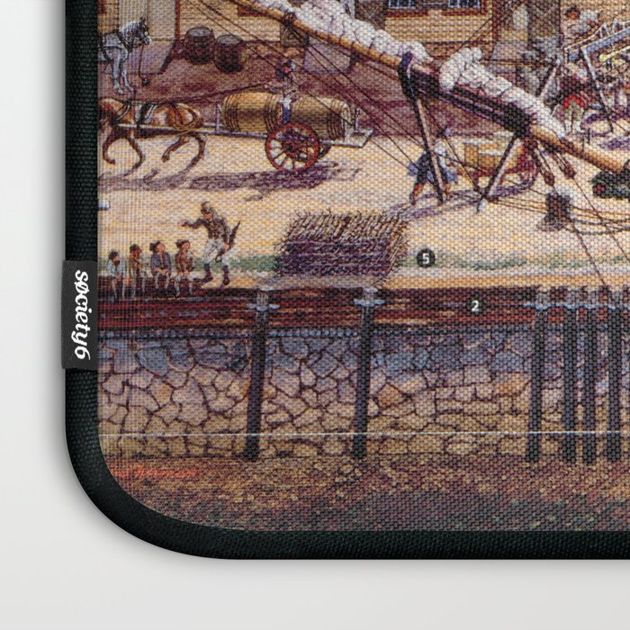 Salem Massachusetts Wharves Diagram Laptop Sleeve Gallery Image 3