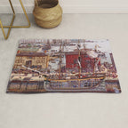 Salem Massachusetts Wharves Diagram Rug Gallery Image 1