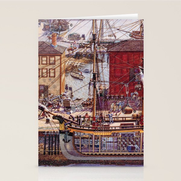 Salem Massachusetts Wharves Diagram Stationery Card Gallery Image 2