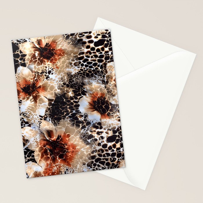 Leopard Pattern Animal Print Stationery Card Gallery Image 2