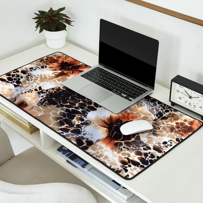 Leopard Pattern Animal Print Desk Mat Gallery Image 2