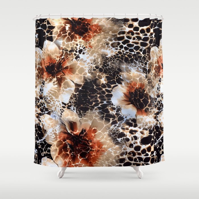 Leopard Pattern Animal Print Shower Curtain Gallery Image 1