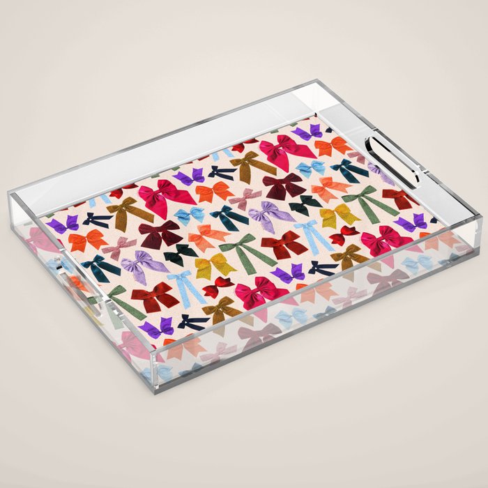 Bow Collage Print Acrylic Tray Gallery Image 1