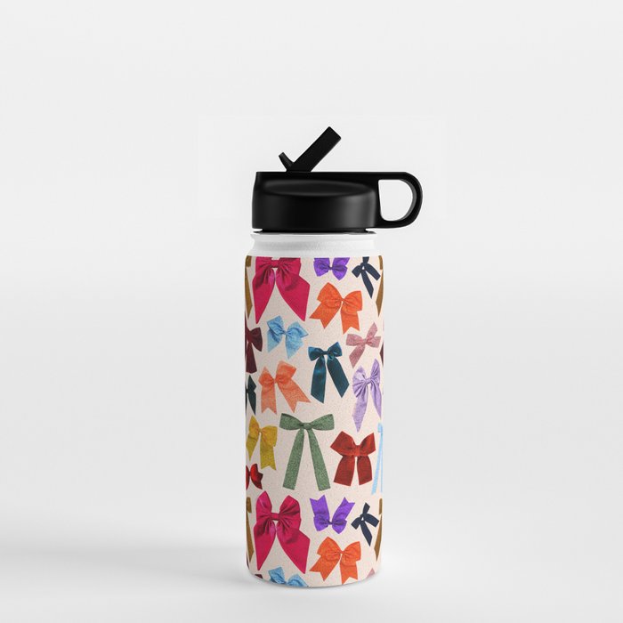 Bow Collage Print Water Bottle Gallery Image 1