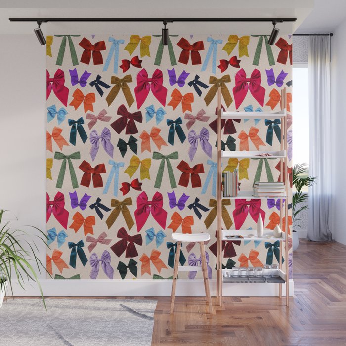 Bow Collage Print Wall Mural Gallery Image 1