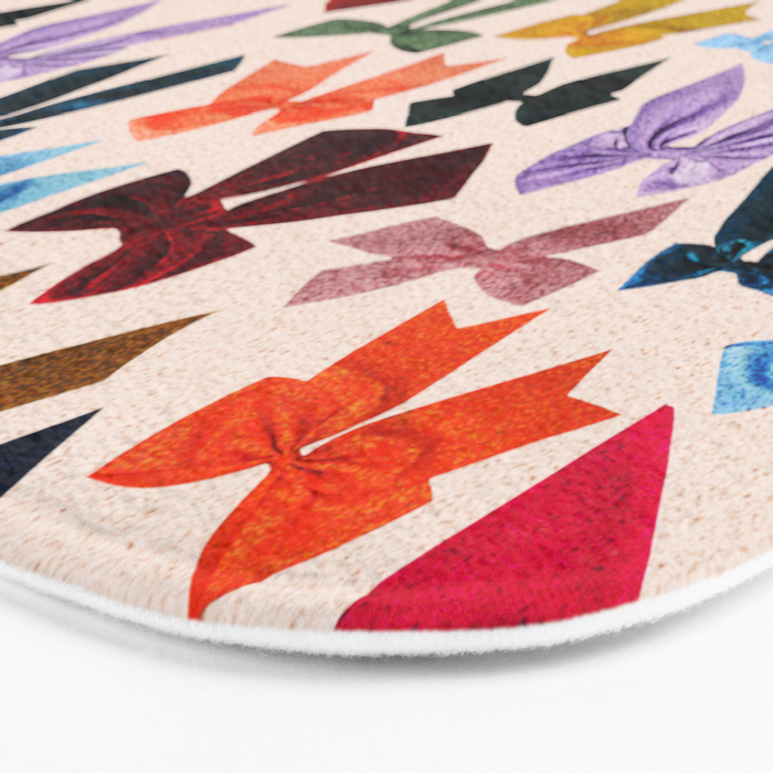 Bow Collage Print Bath Mat Gallery Image 3