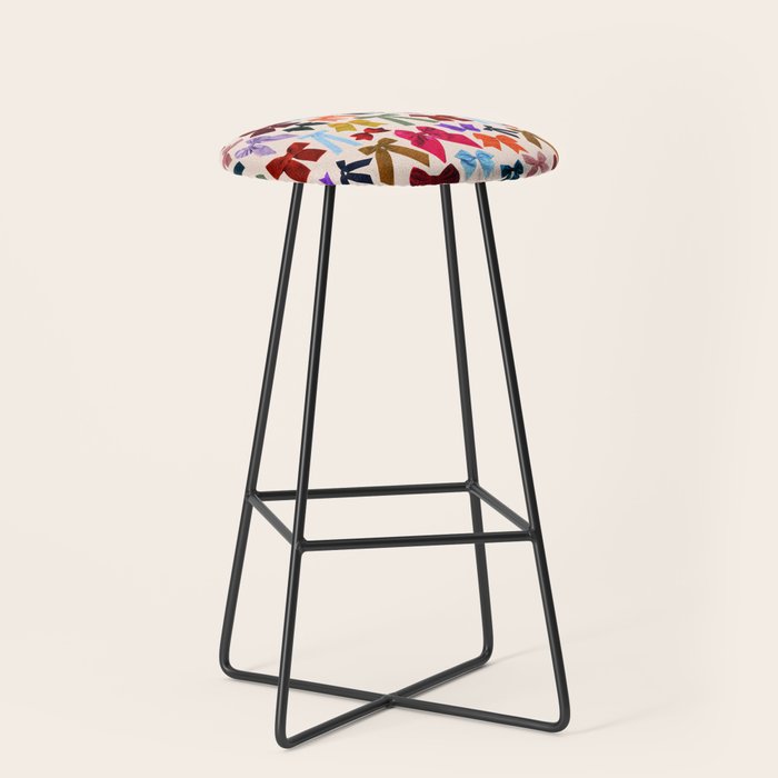 Bow Collage Print Stool Gallery Image 1