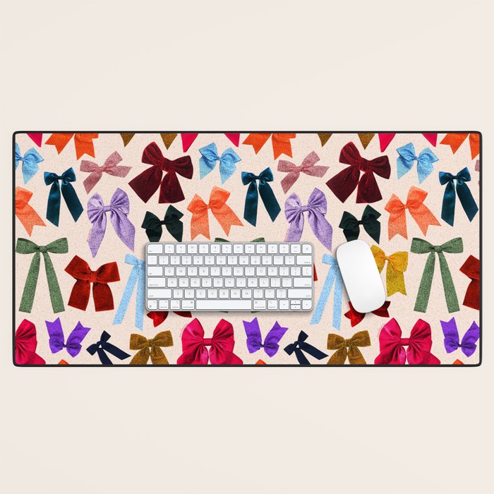 Bow Collage Print Desk Mat Gallery Image 1