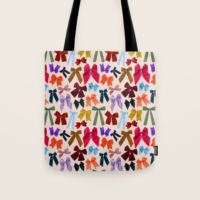 Bow Collage Print Tote Bag Gallery Image 1
