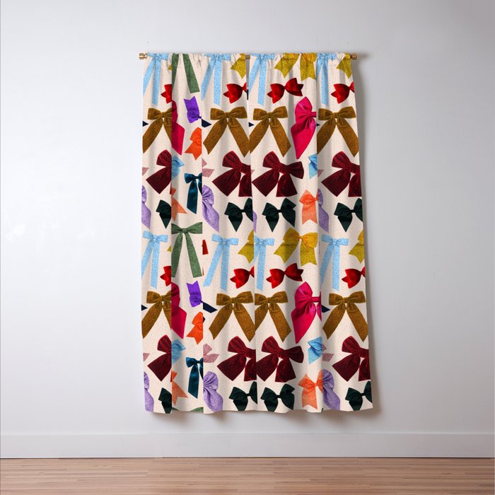 Bow Collage Print Window Curtain Gallery Image 3