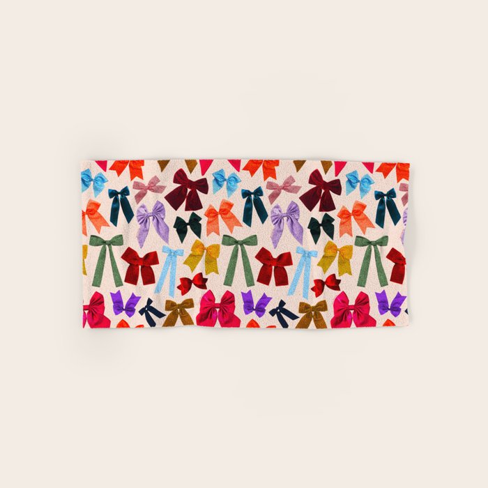 Bow Collage Print Bath Towel Gallery Image 1