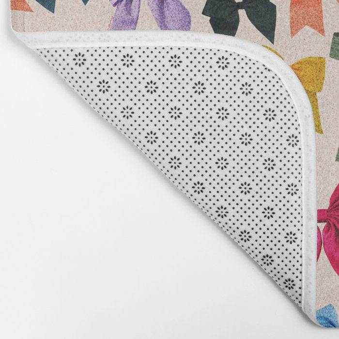 Bow Collage Print Bath Mat Gallery Image 2