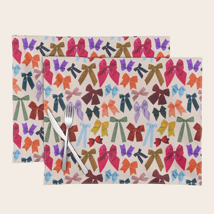 Bow Collage Print Placemat Gallery Image 1