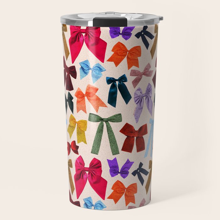 Bow Collage Print Travel Mug Gallery Image 1