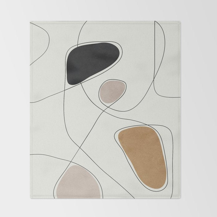 Thin Flow I Throw Blanket Gallery Image 2