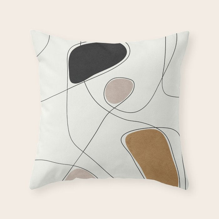 Thin Flow I Throw Pillow Gallery Image 6