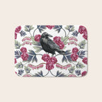 Crows, Bleeding Hearts & Roses Floral/Botanical Pattern Bath Mat Gallery Image 1