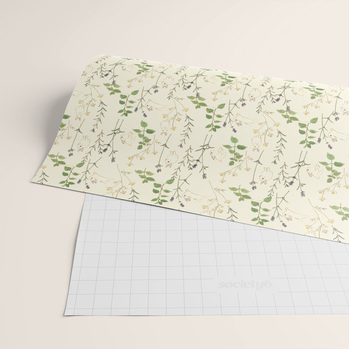Rabbit who loves herbs Wrapping Paper Gallery Image 2