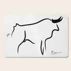 Picasso - Bull 1952 Artwork, Animals Line Sketch, Prints, Posters, Bags, Tshirts, Men, Women, Kids Cutting Board Gallery Image 1