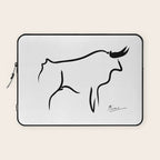Picasso - Bull 1952 Artwork, Animals Line Sketch, Prints, Posters, Bags, Tshirts, Men, Women, Kids Laptop Sleeve Gallery Image 1