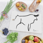 Picasso - Bull 1952 Artwork, Animals Line Sketch, Prints, Posters, Bags, Tshirts, Men, Women, Kids Cutting Board Gallery Image 2
