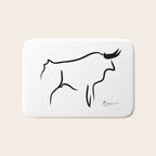 Picasso - Bull 1952 Artwork, Animals Line Sketch, Prints, Posters, Bags, Tshirts, Men, Women, Kids Bath Mat Gallery Image 1