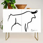Picasso - Bull 1952 Artwork, Animals Line Sketch, Prints, Posters, Bags, Tshirts, Men, Women, Kids Credenza Gallery Image 1