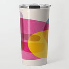 Abstract Colorful Shapes Pink Yellow Travel Mug Gallery Image 1