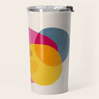 Abstract Colorful Shapes Pink Yellow Travel Mug Gallery Image 2