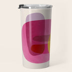 Abstract Colorful Shapes Pink Yellow Travel Mug Gallery Image 3