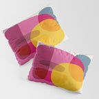 Abstract Colorful Shapes Pink Yellow Pillow Sham Gallery Image 3
